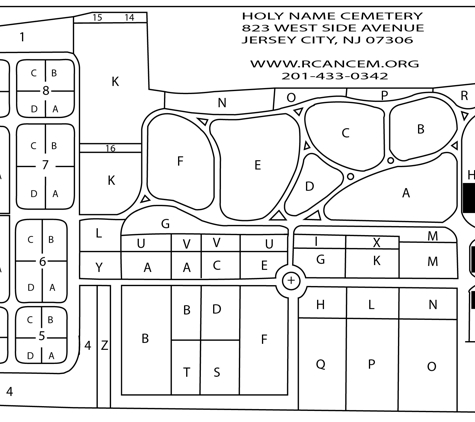 Holy Name Cemetery - Jersey City, NJ. traditional cemetery plots