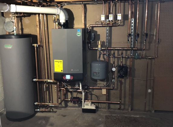 Davison Heating & Cooling - Davison, MI. Lochinvar High Efficiency Boiler with Indirect Fired Water Heater