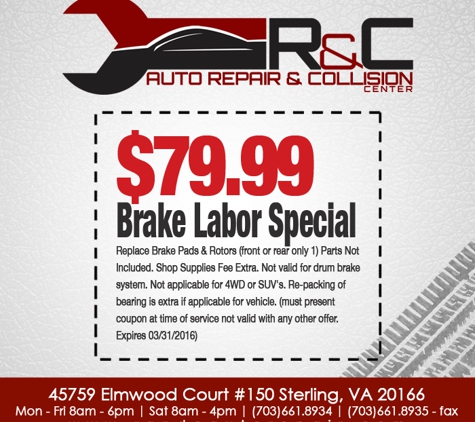 R & C Auto Repair & Collision Center - Sterling, VA