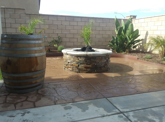 Green Side Landscape And Development - Hemet, CA. Gas line Firepit and Hardscape done by GSLD