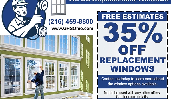 Green Home Solutions Heating and Cooling, Insulation - Cleveland, OH. Receive 35% off of Replacement Windows by GHS.