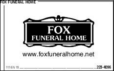 Fox Funeral Home Beatrice NE 68310